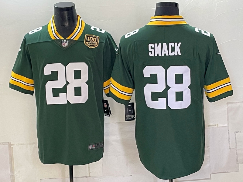 Men Green Bay Packers #28 Smack green 2026 Nike NFL Jersey 100401->green bay packers->NFL Jersey